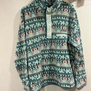 Columbia Multicolor Patterned Fleece Pullover